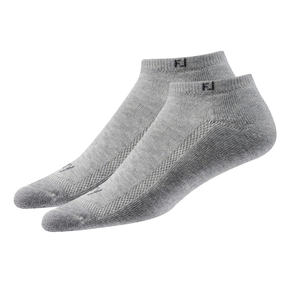 FootJoy Women's ProDry Low Cut Golf Socks - 2 Pair Pack Size 6-9 Grey